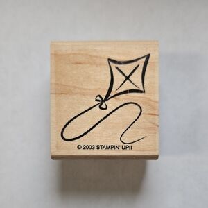 Stampin' Up! 2003 Wood Mounted Craft Stamp with Kite Design